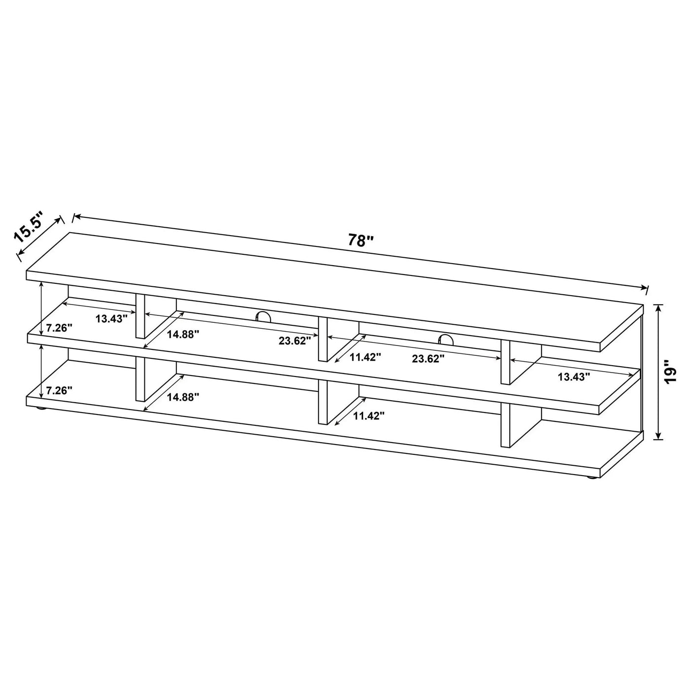 Starnes - 2 Tier TV Stand by HouseOfZazla