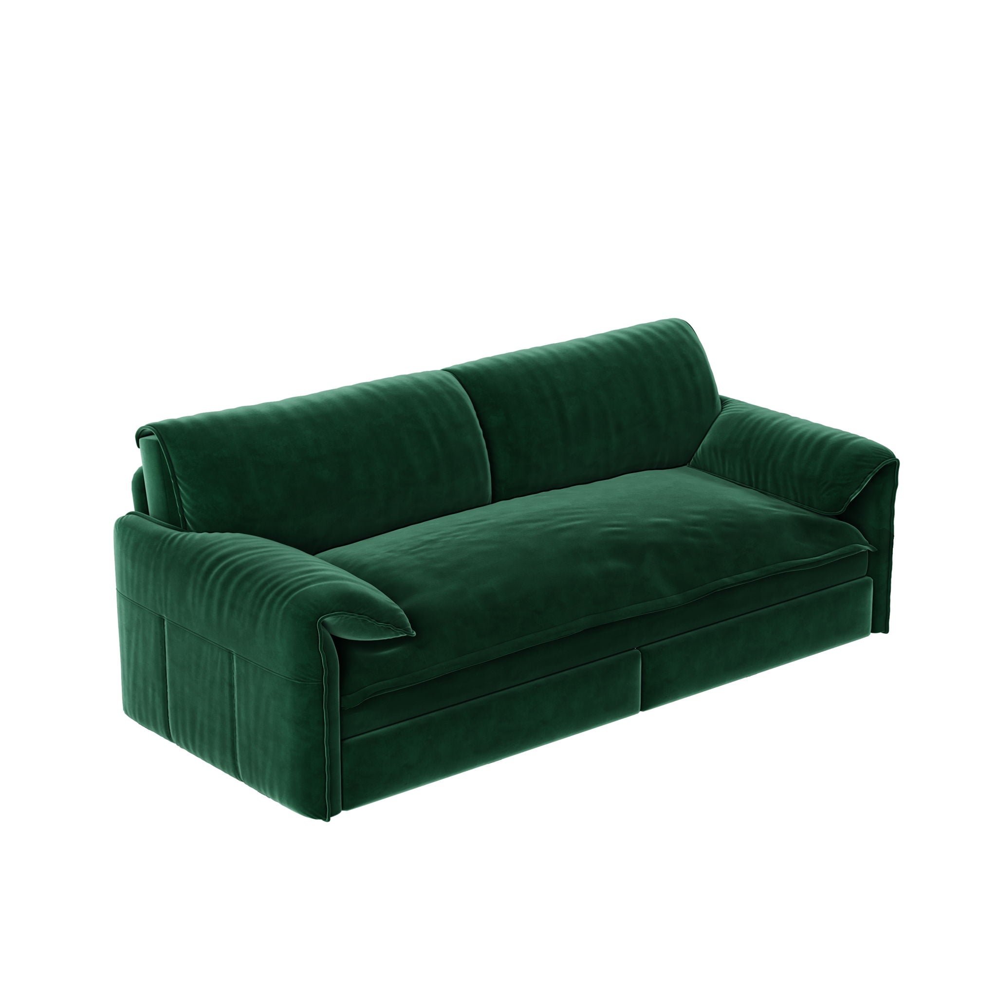 Queen Pull Out 3 In 1 Convertible Sleeper Sofa With Side Storage by HouseOfZazla