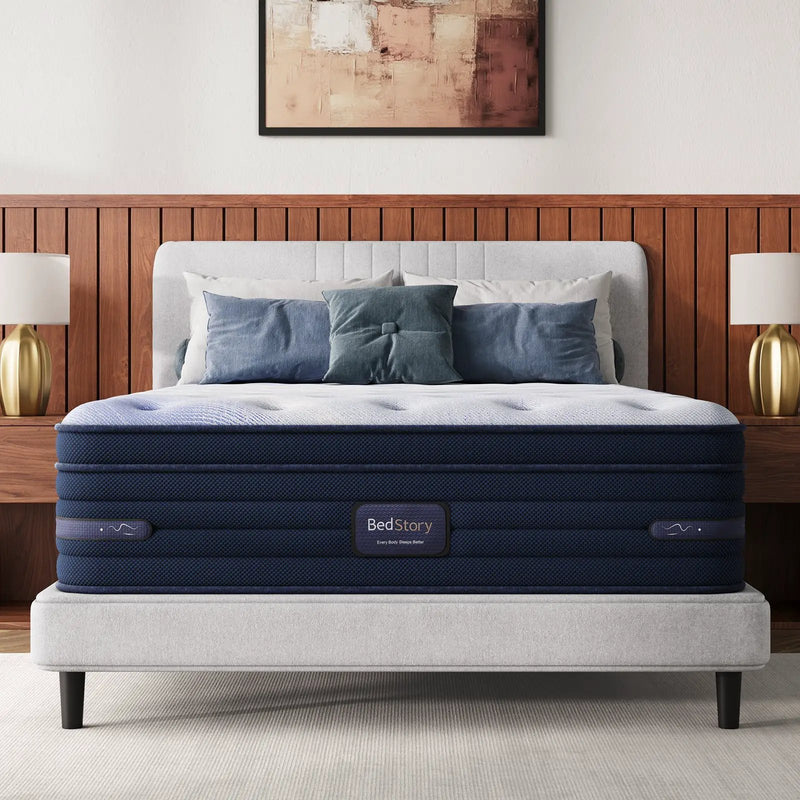 Bedstory Spine Align Pro 14" King Firm Cooling Hybrid Mattress by HouseOfZazla