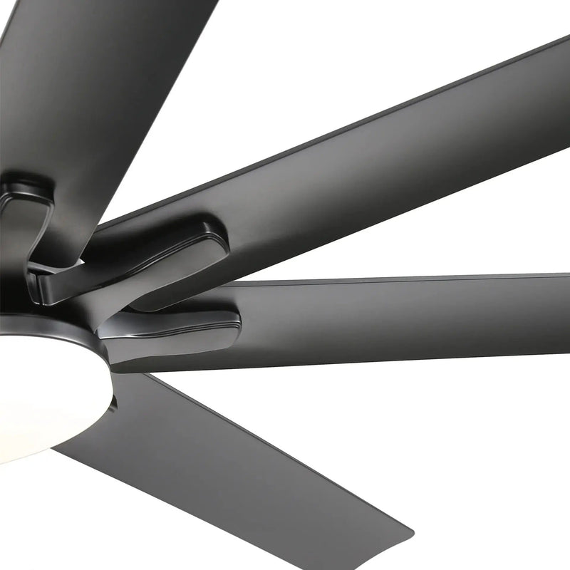Ceiling Fan With Dimmable LED Light, 8 Blades, Smart Remote Control, Reversible DC Motor For Home Office And Living Spaces - Matte Black by Unique Piece Furniture