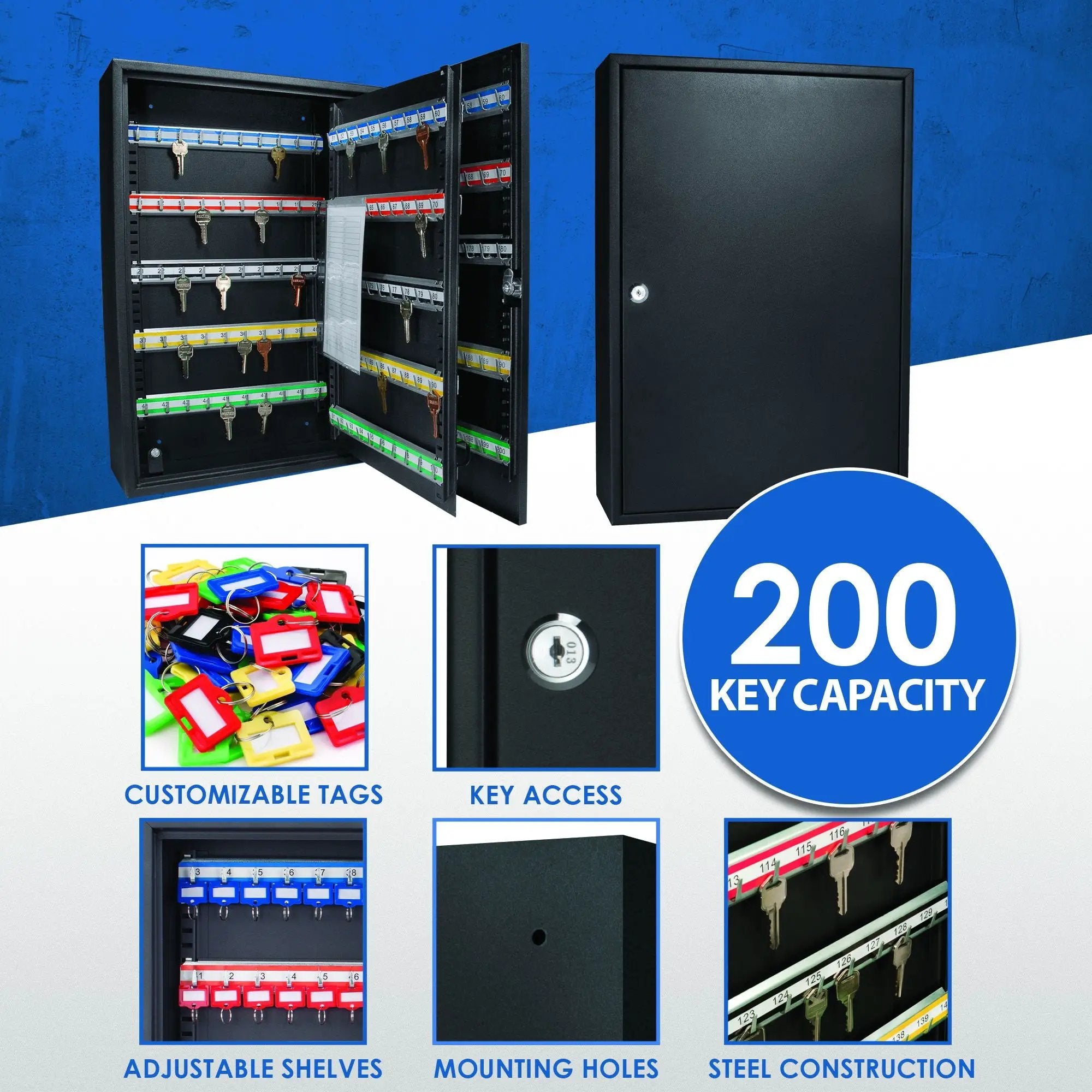 Adjustable Key Cabinet With Lock by Unique Piece Furniture