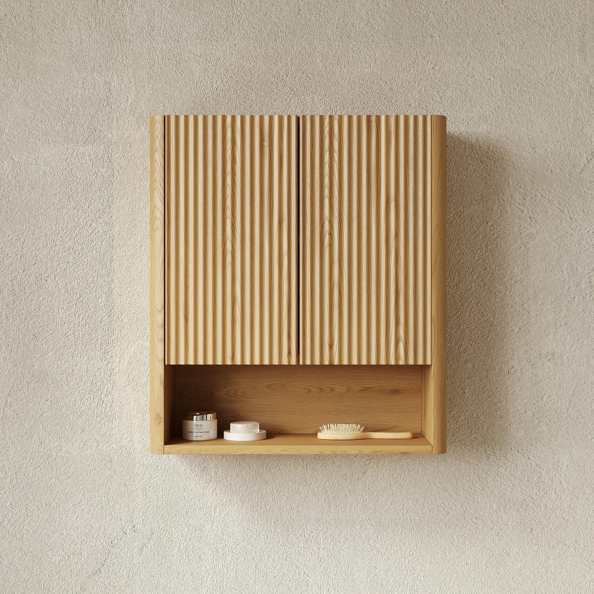 ZULA 26" Wall-Mounted Striped Bathroom Cabinet by HouseOfZazla