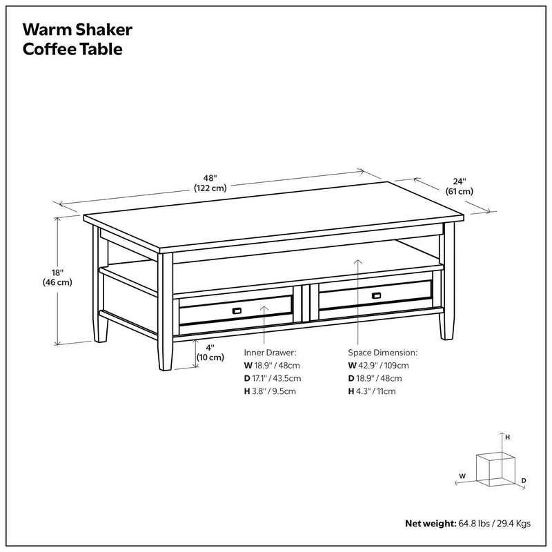 Warm Shaker - Handcrafted Table by Unique Piece Furniture