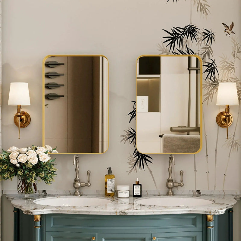Recessed Metal Framed Medicine Cabinet With Mirror And Adjustable Shelves Wall Mirror With Storage For Bathroom by Unique Piece Furniture