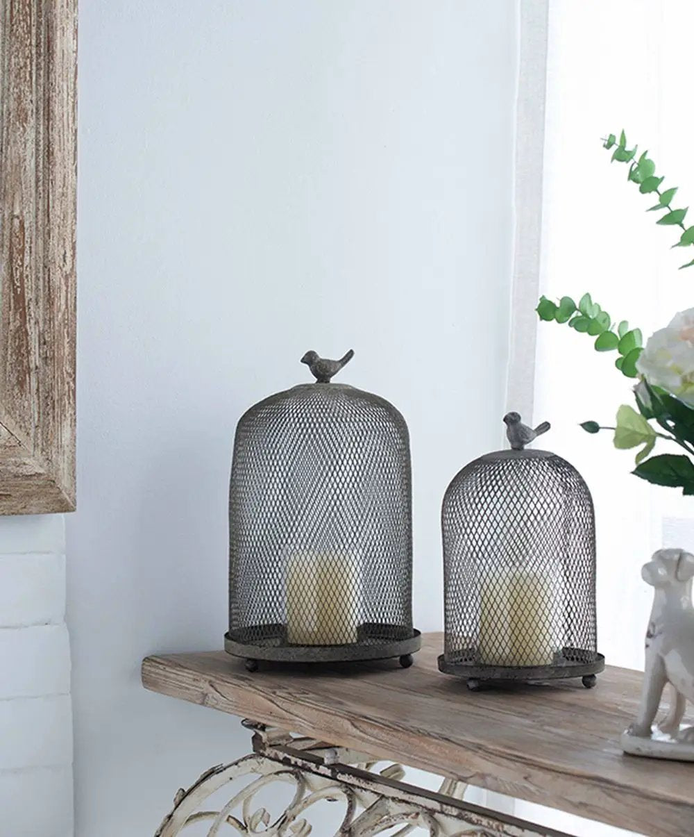 Ophira Sparrow Candle Holders (Set of 2) - Antique Gray by HouseOfZazla