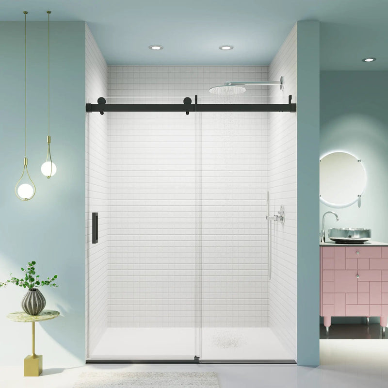 56-60" W x 76" H Frameless Single Sliding Soft-Close Shower Door by HouseOfZazla