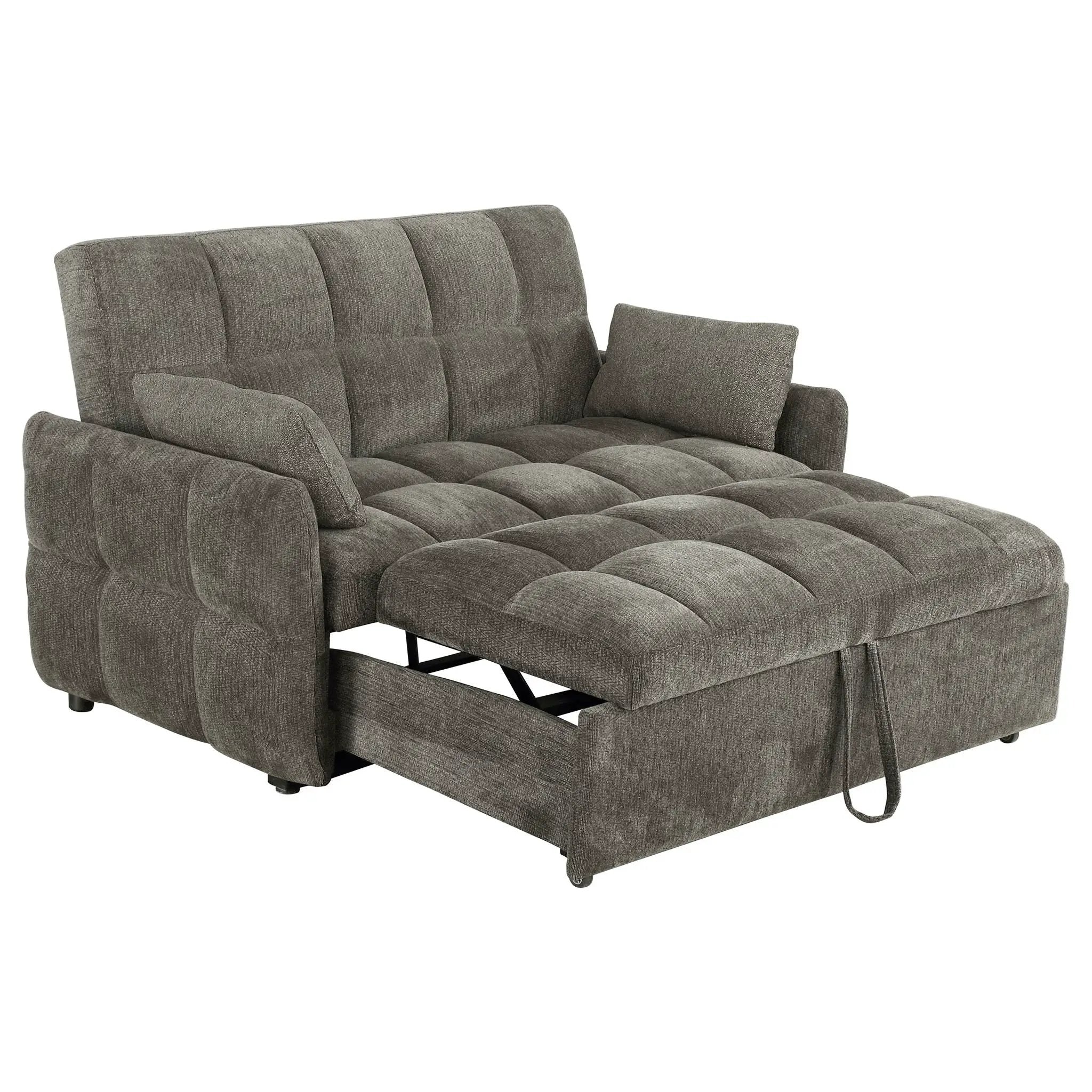 Cotswold Upholstered Convertible Sleeper Sofa Bed Dark Grey by Unique Piece Furniture