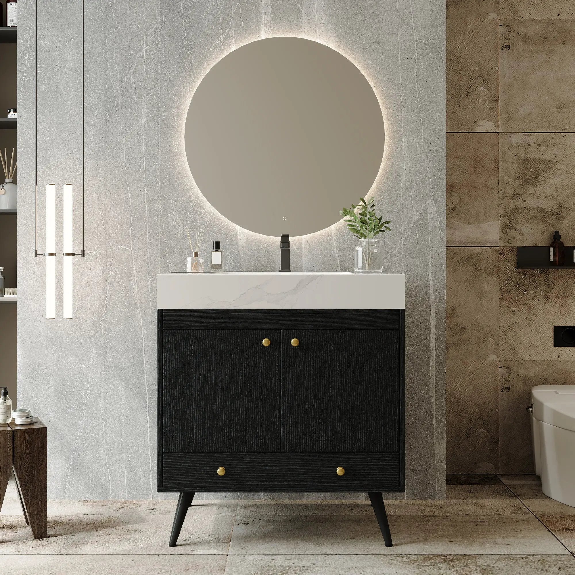 Contemporary Free-standing Bathroom Vanity by HouseOfZazla