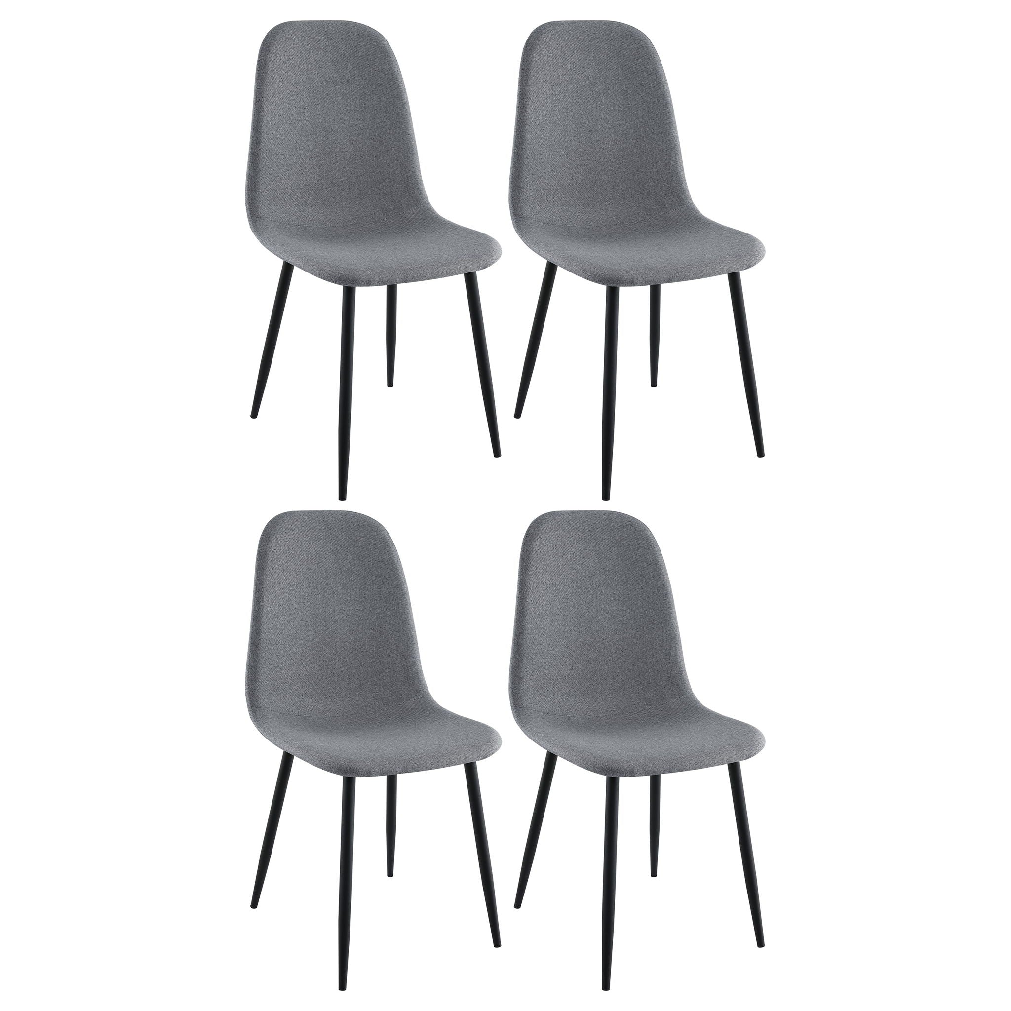 Jazmine - Upholstered Dining Chair (Set of 4) - Gray by HouseOfZazla