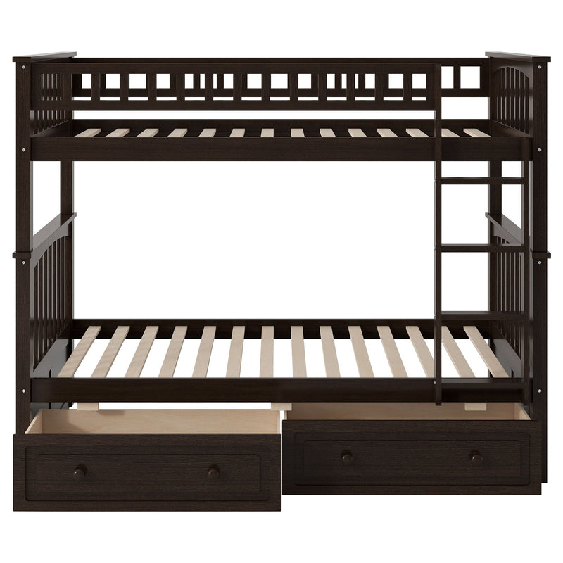 Bunk Bed With Drawers, Convertible Design by HouseOfZazla