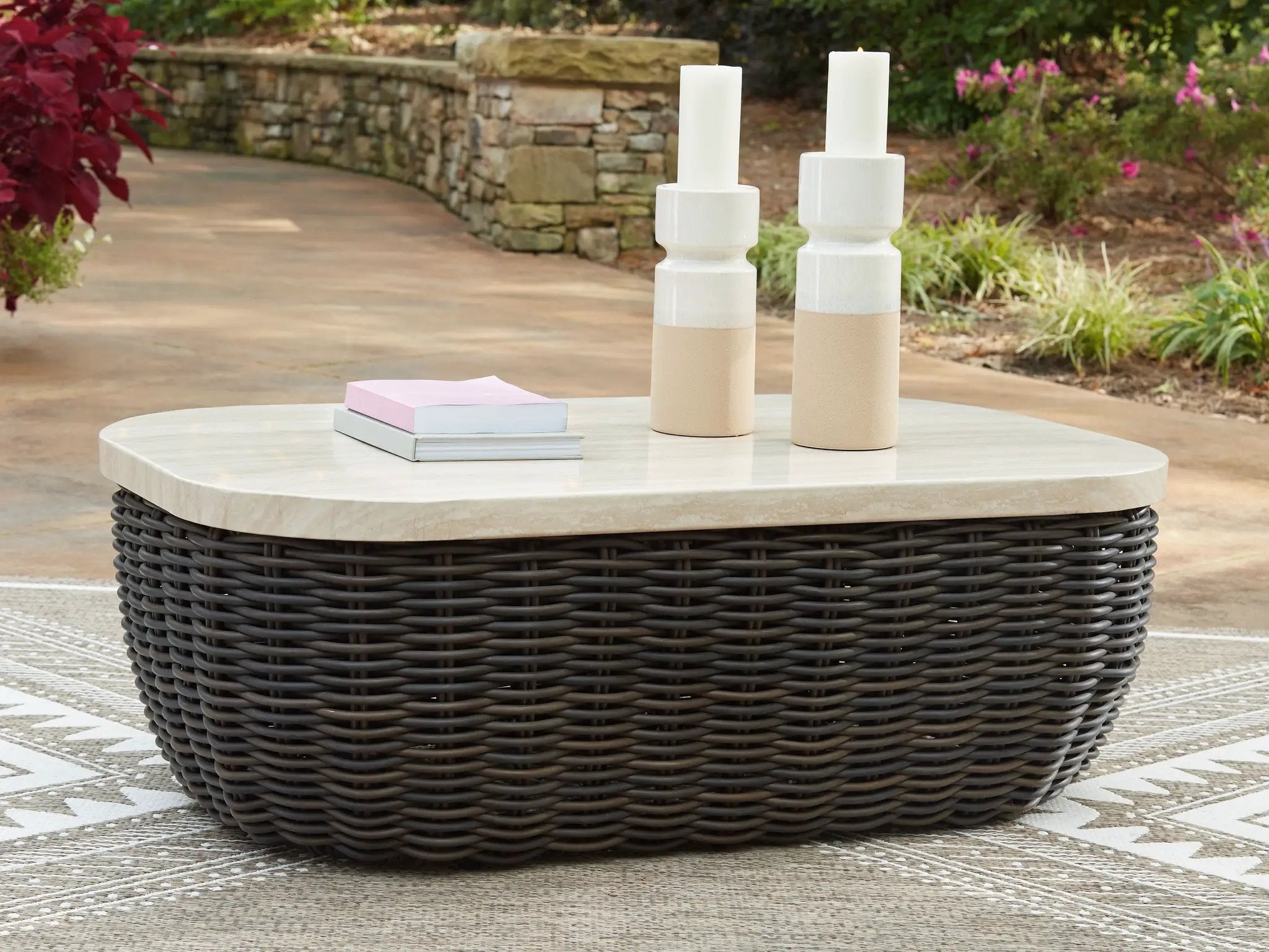 Kimora - Rectangular Cocktail Table - Beige / Dark Brown by Unique Piece Furniture