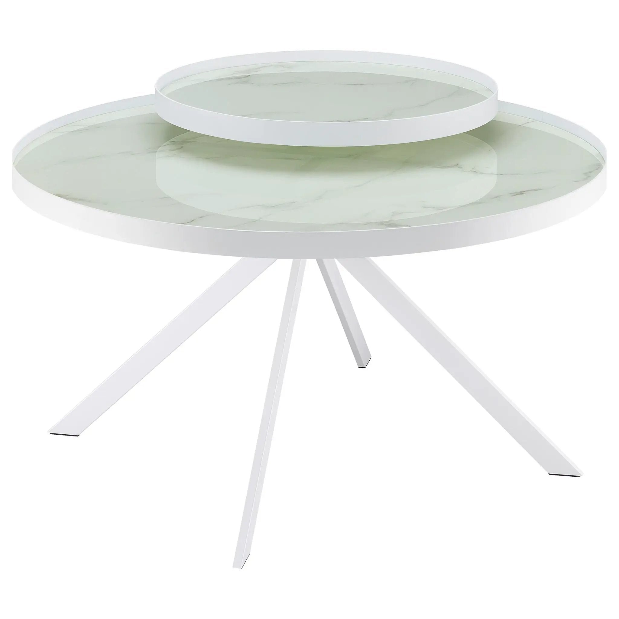 Briggs 3-piece Round Coffee and End Table Set White by Unique Piece Furniture