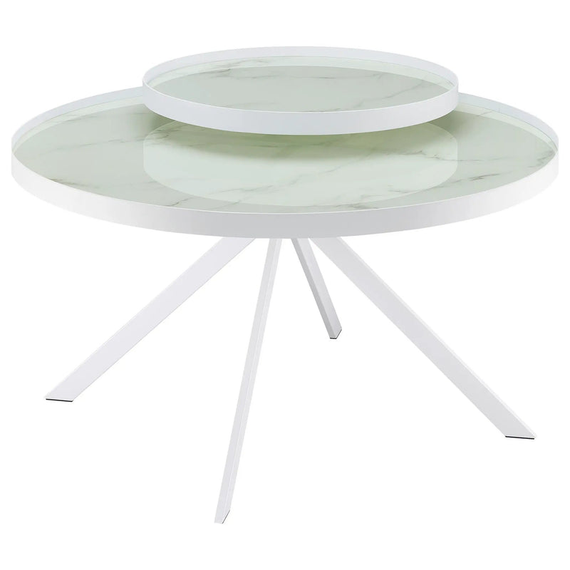 Briggs 3-piece Round Coffee and End Table Set White by Unique Piece Furniture