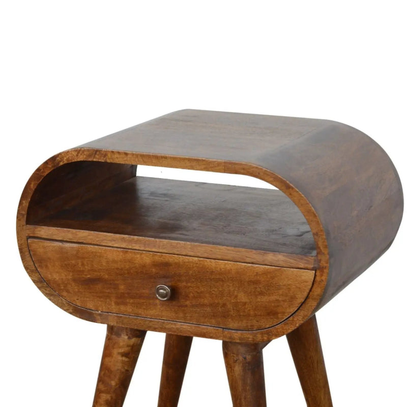 Circular Open Bedside Nightstand by HouseOfZazla