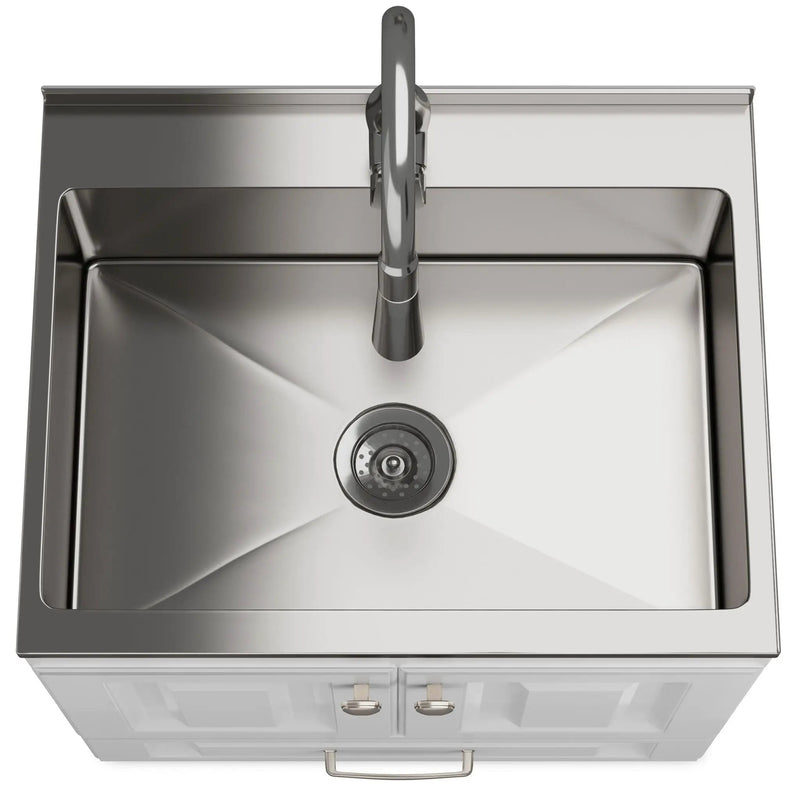 Lawrence - Laundry Cabinet With Faucet And Stainless Steel Sink by Unique Piece Furniture