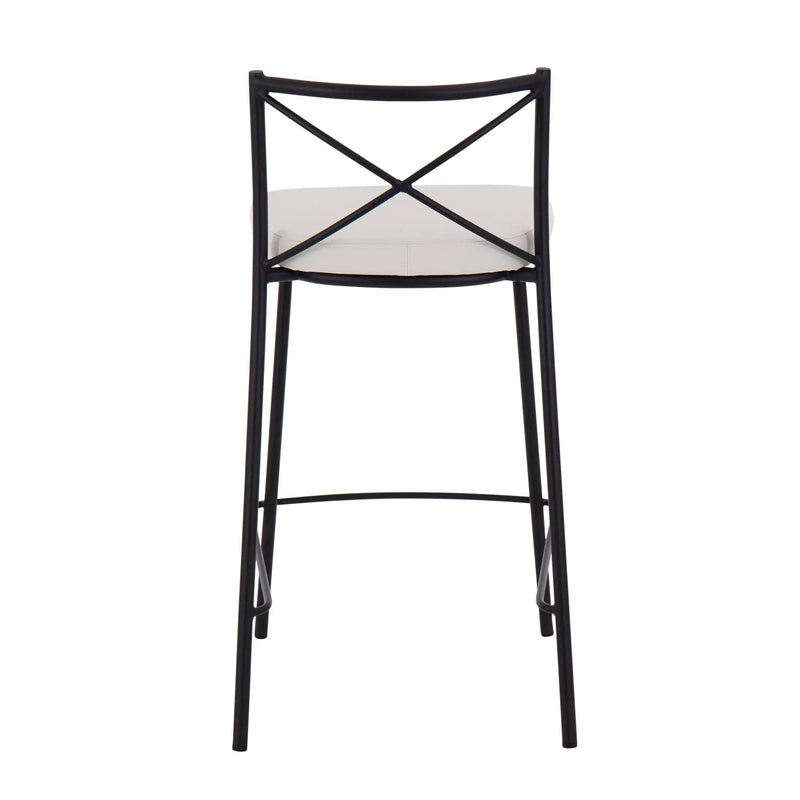 Modern Charlotte - Contemporary Fixed Height Counter Stool (Set of 2) by HouseOfZazla