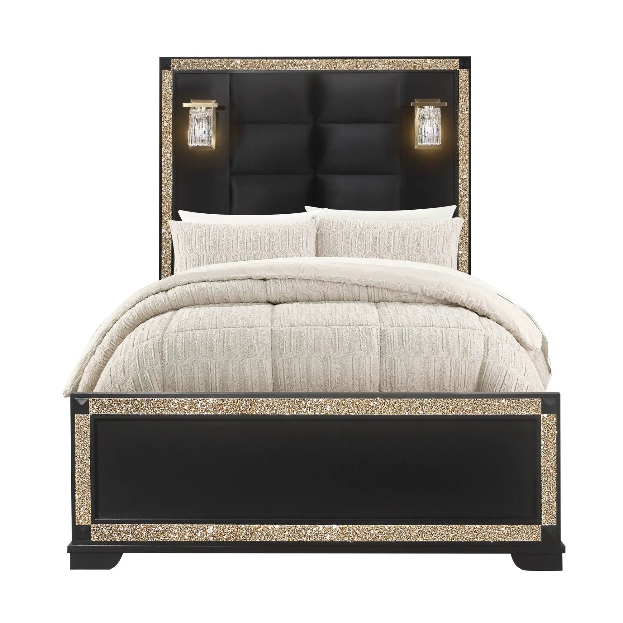 Lively - Bed With Lamps, Elegant Design by Unique Piece Furniture
