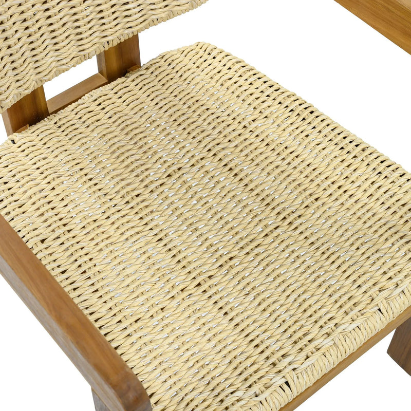 Outdoor Accent Armchairs For Patio (Set of 2) - Natural / Teak by HouseOfZazla