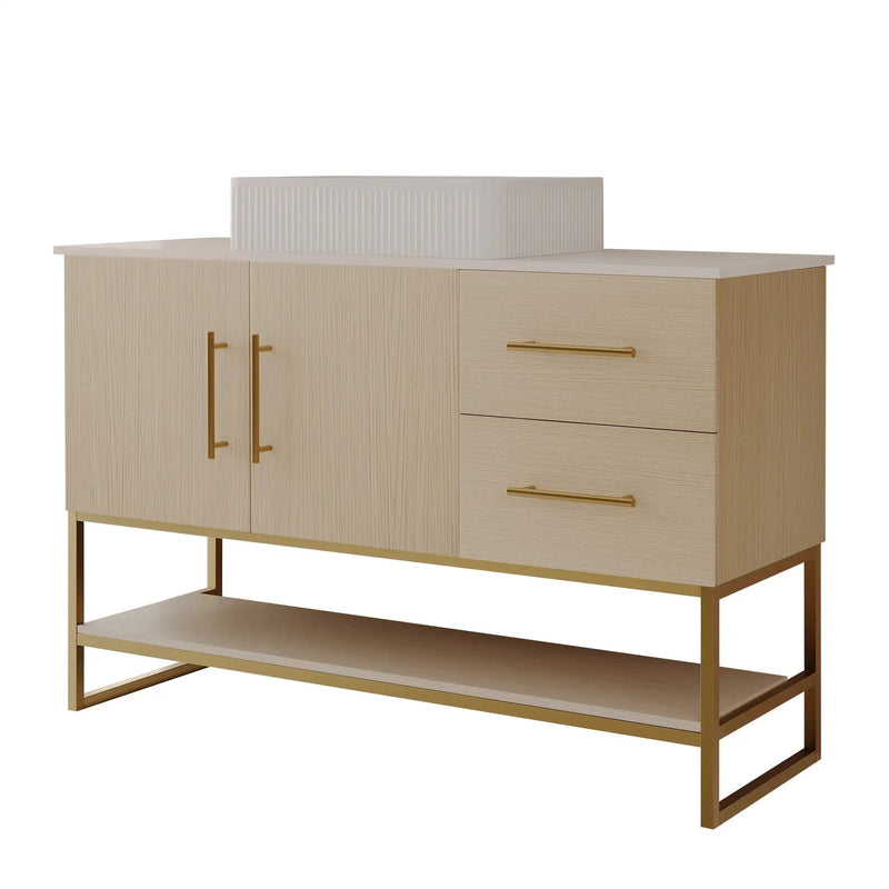 36" Modern Bathroom Vanity with Ceramic Vessel Sink by HouseOfZazla