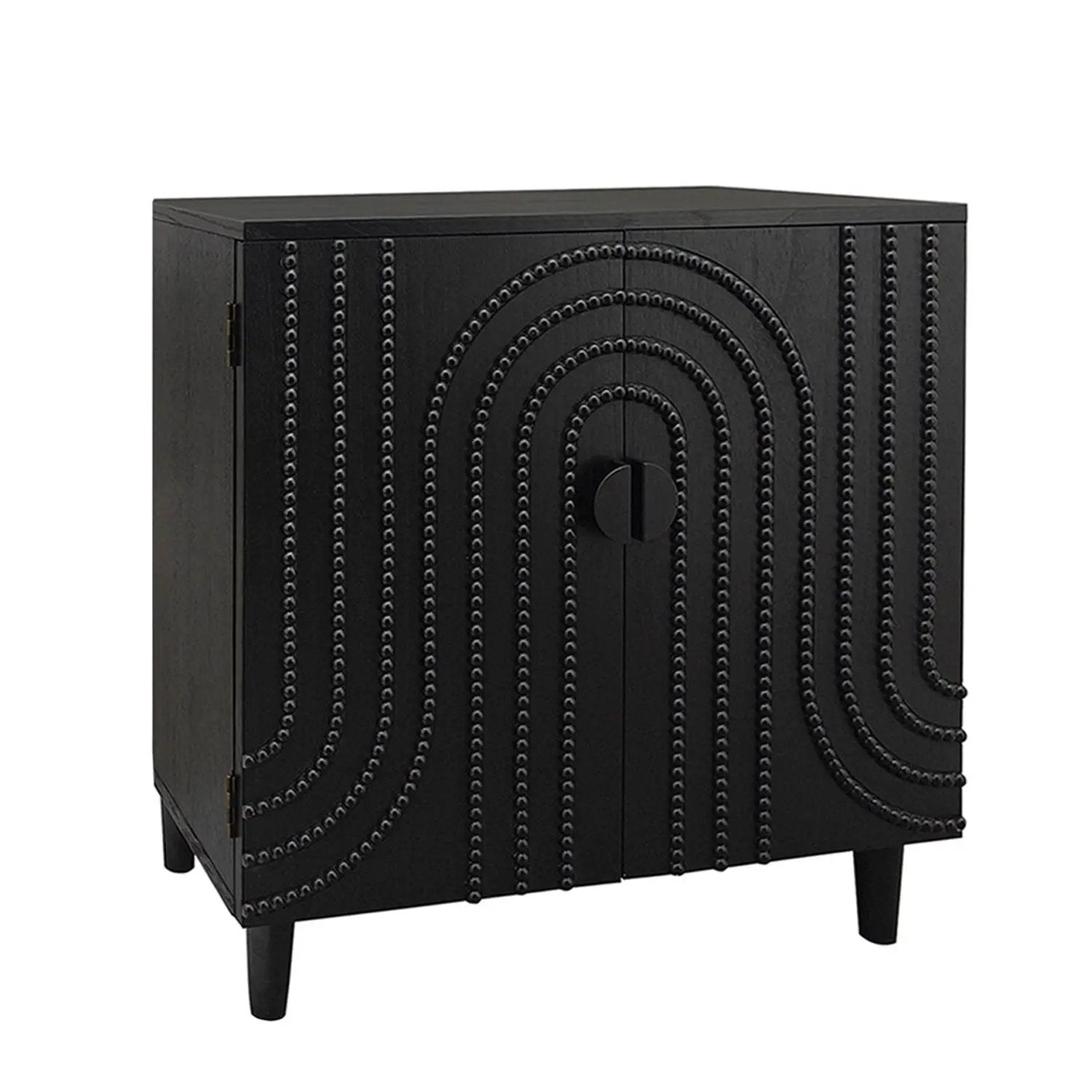 2 Door Storage Cabinet With Adjustable Shelf - Black by Unique Piece Furniture