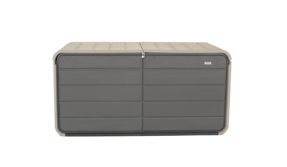 260 Gallon Plastic Deck Box with Lock and Wheels by HouseOfZazla