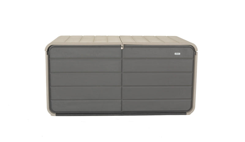 260 Gallon Plastic Deck Box with Lock and Wheels by HouseOfZazla
