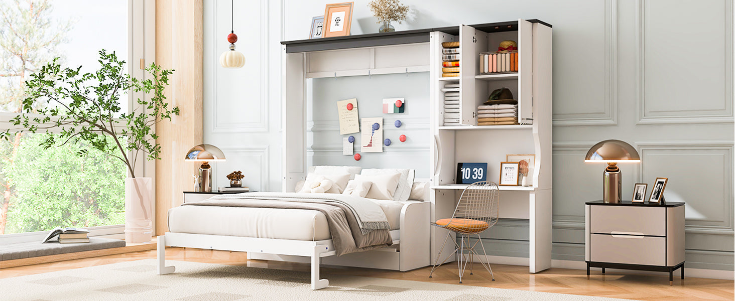 Multi-Functional Murphy Bed with Sofa, Desk, and Storage Cabinet by HouseOfZazla