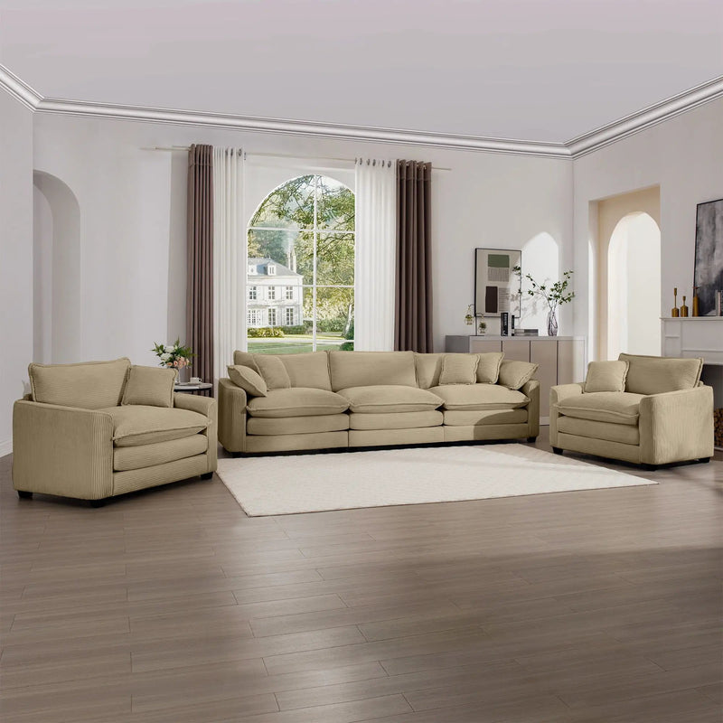 Elegant Oversized Sectional Sofa Set With Deep Seats And Flexible Layout by Unique Piece Furniture