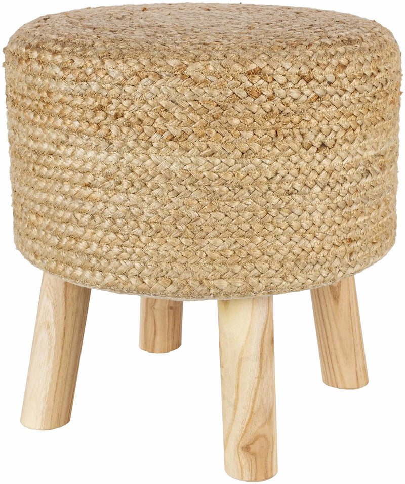 Tagaytay Natural Wood Stool Ottoman - Clearance by Boutique Rugs