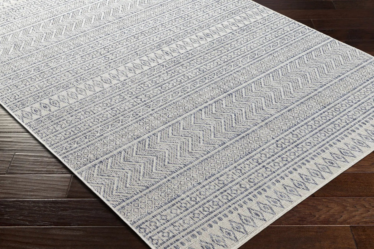 Madras Navy All Over Performance Outdoor Rug, photo 7 of 12