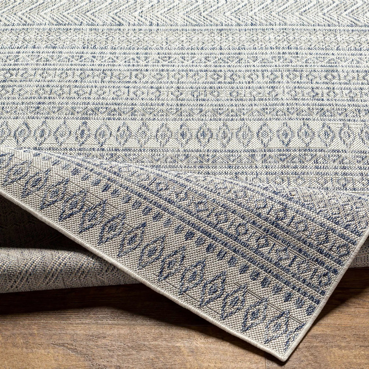 Madras Navy All Over Performance Outdoor Rug, photo 3 of 12
