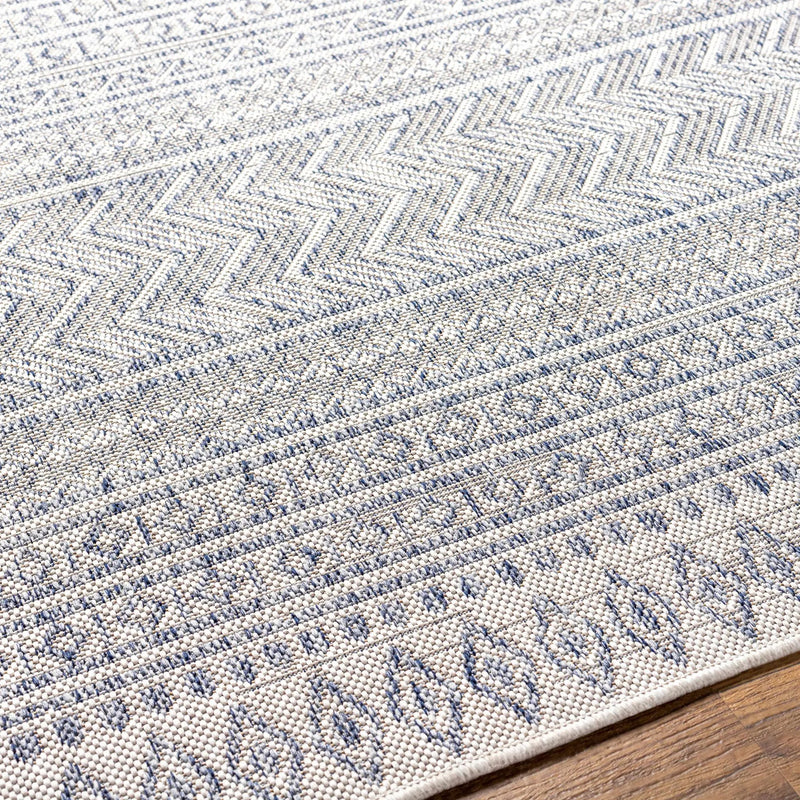 Madras Navy All Over Performance Outdoor Rug by Boutique Rugs
