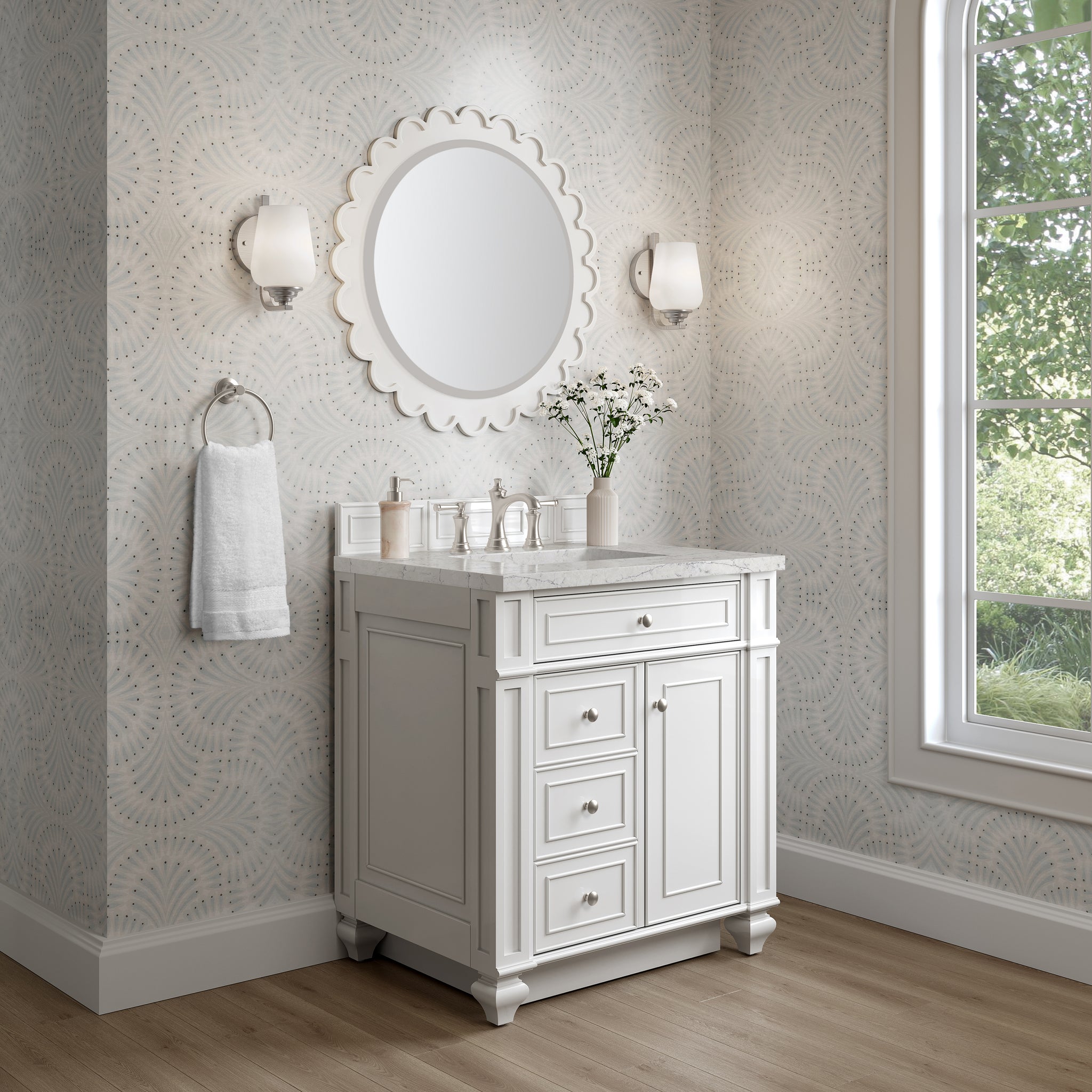 James Martin Bristol 30" Single Bathroom Vanity, Bright White, view 35