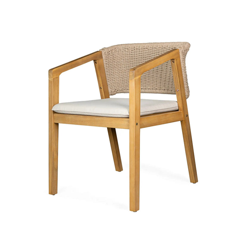 7 Piece Outdoor Dining Set With Table And 6 Chairs - Beige / Brown Mix / Light Teak / Teak by HouseOfZazla