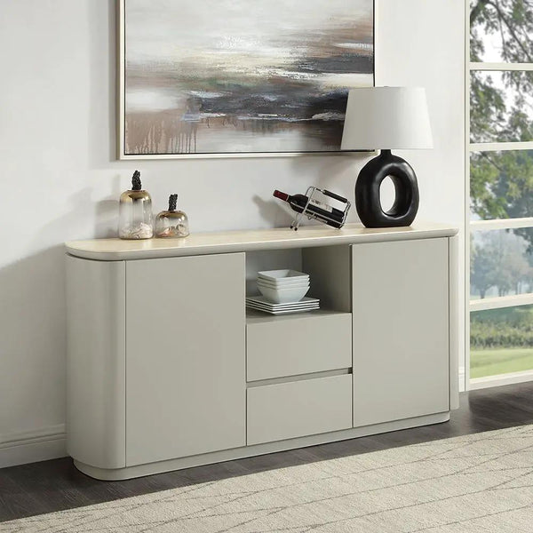 Ingram – Serveur – Dessus en céramique et gris clair