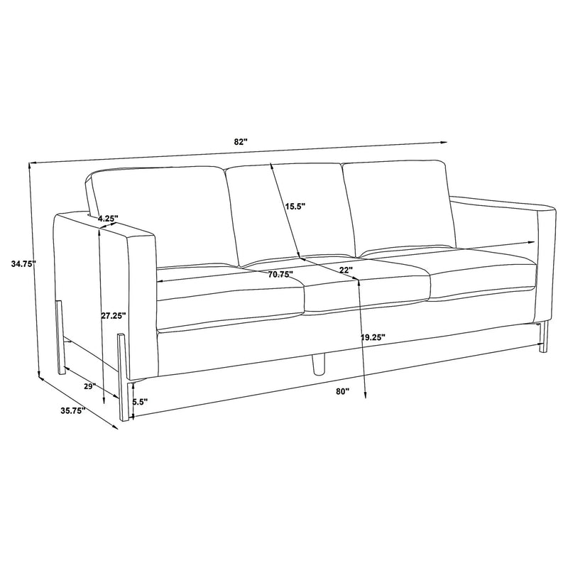 Tilly - Track Arm Sofa - Oatmeal by HouseOfZazla