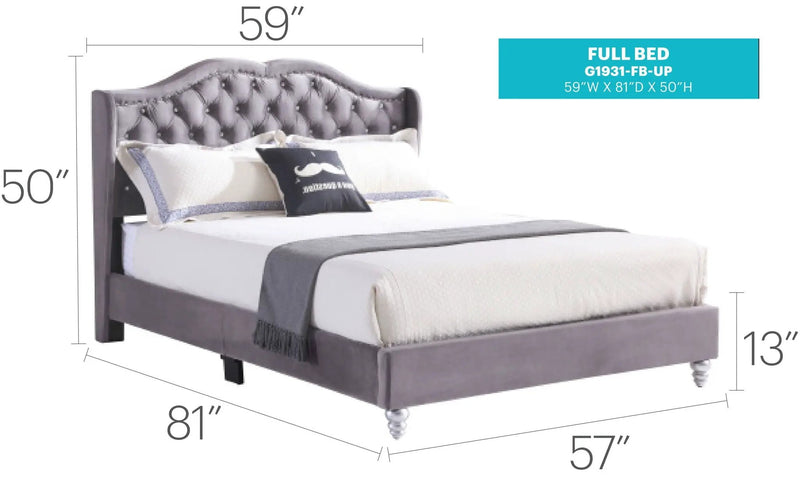 Upholstered Bed Transitional by Unique Piece Furniture