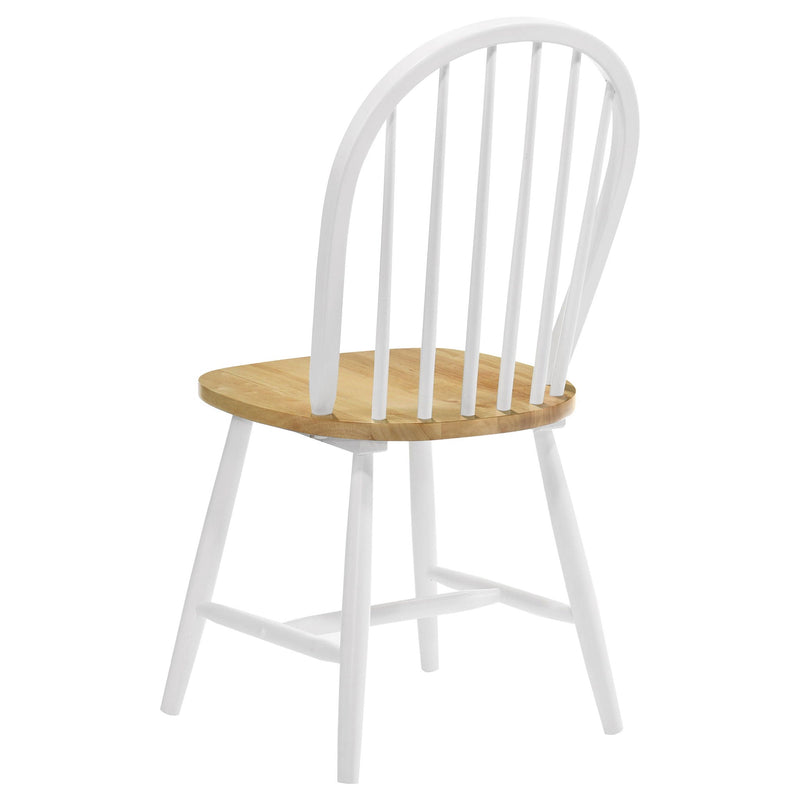 Greer - 5 Piece Dining Set With Drop Down Leaf Table And Curved Back Chairs - White by HouseOfZazla