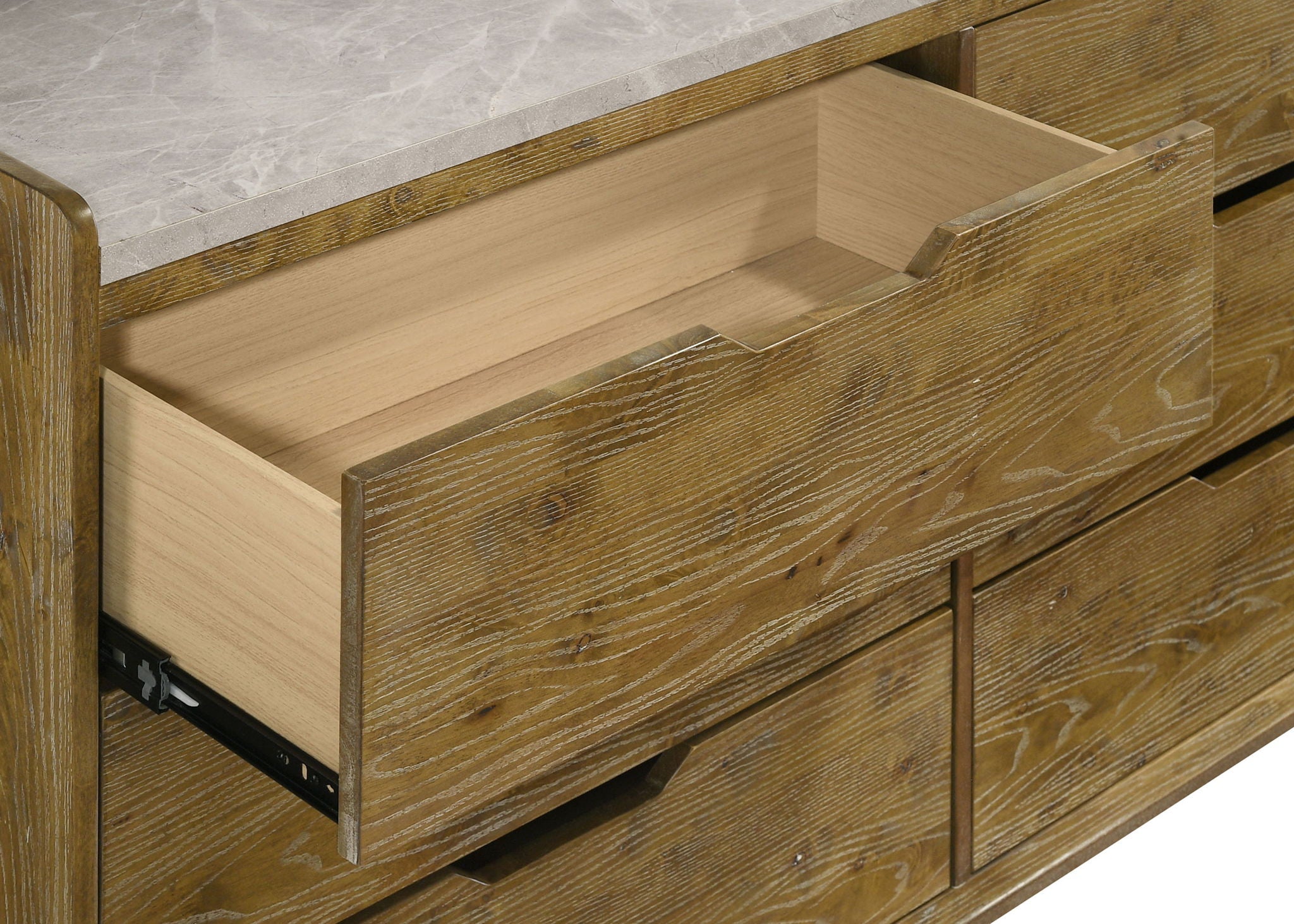 Henderson 6-drawer Bedroom Dresser with Mirror Medium Oak by Unique Piece Furniture