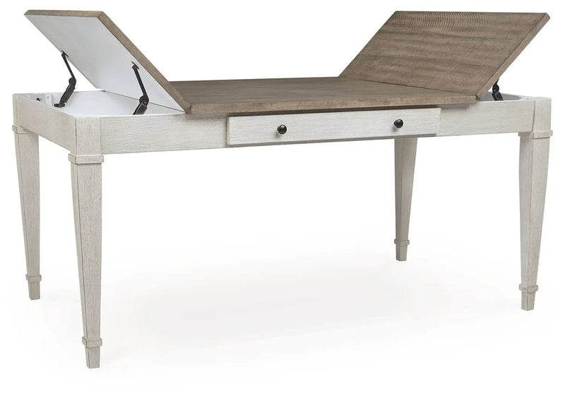 Skempton - RECT DRM Table w/Storage - White by Unique Piece Furniture