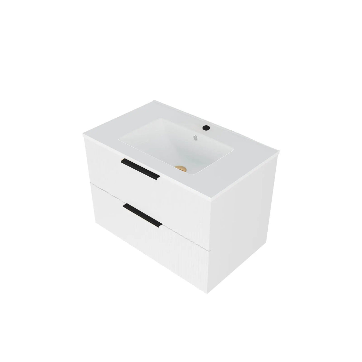 Modern Wall Mounted Floating Bathroom Vanity With Sink And Drawers by Unique Piece Furniture