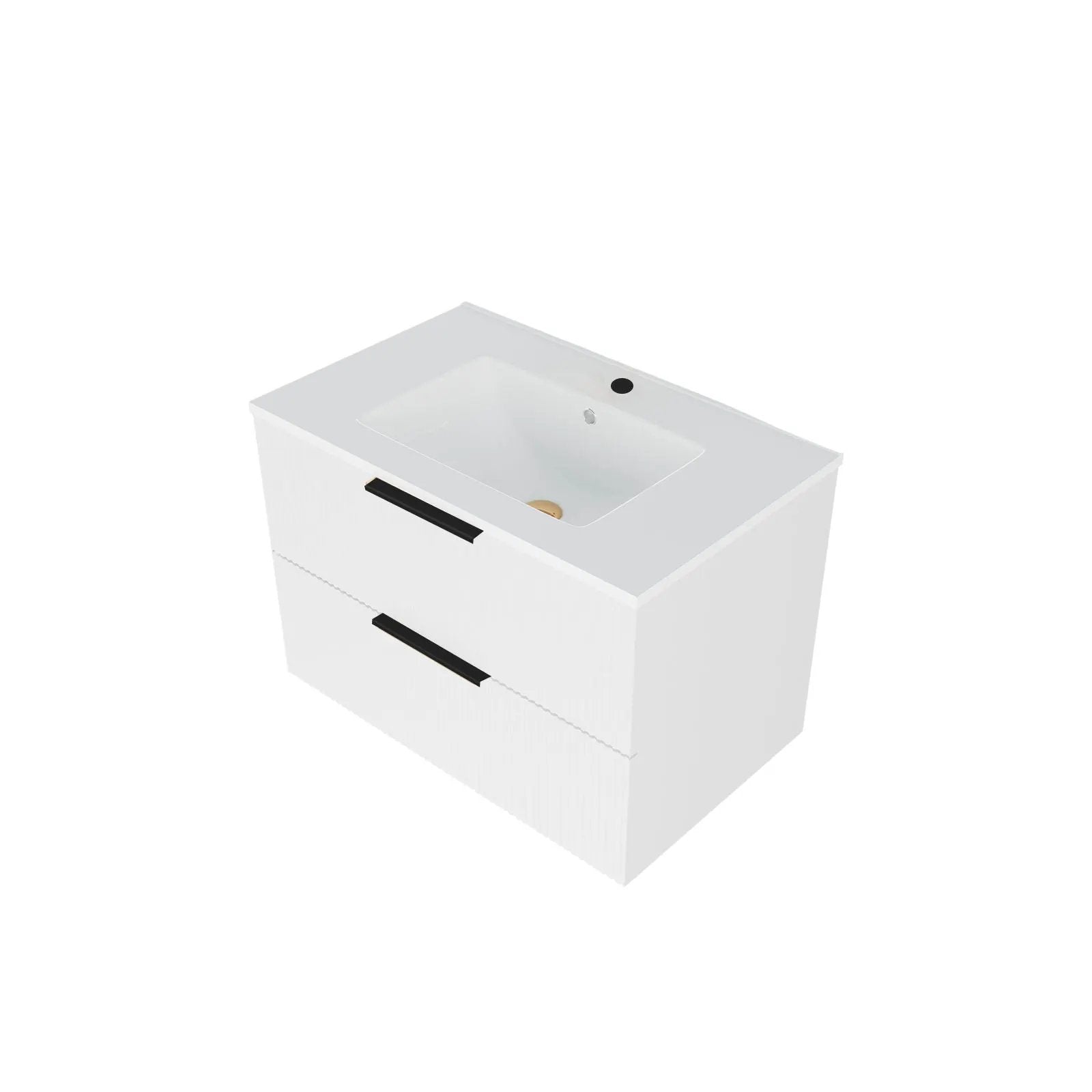 Modern Wall Mounted Floating Bathroom Vanity With Sink And Drawers by Unique Piece Furniture