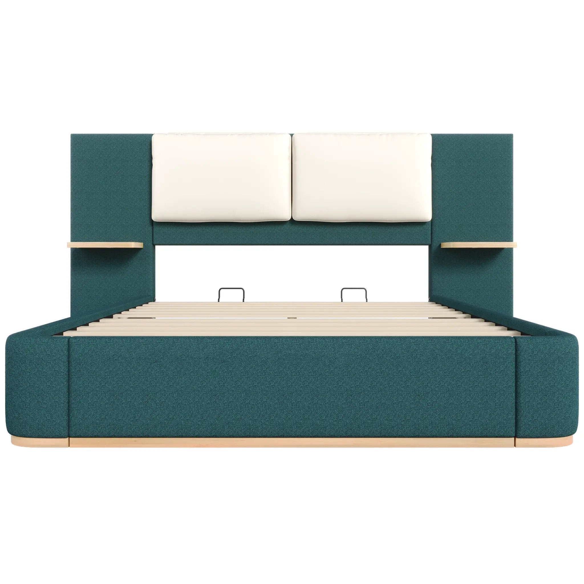Queen Size Upholstered Platform Bed with Panel by HouseOfZazla