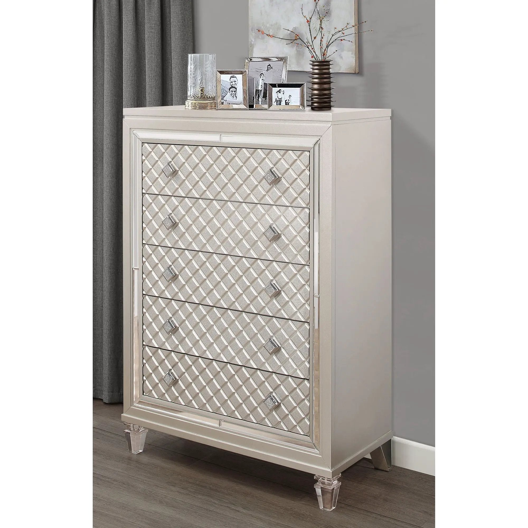 Cross - Glam Chest - Champagne by Unique Piece Furniture