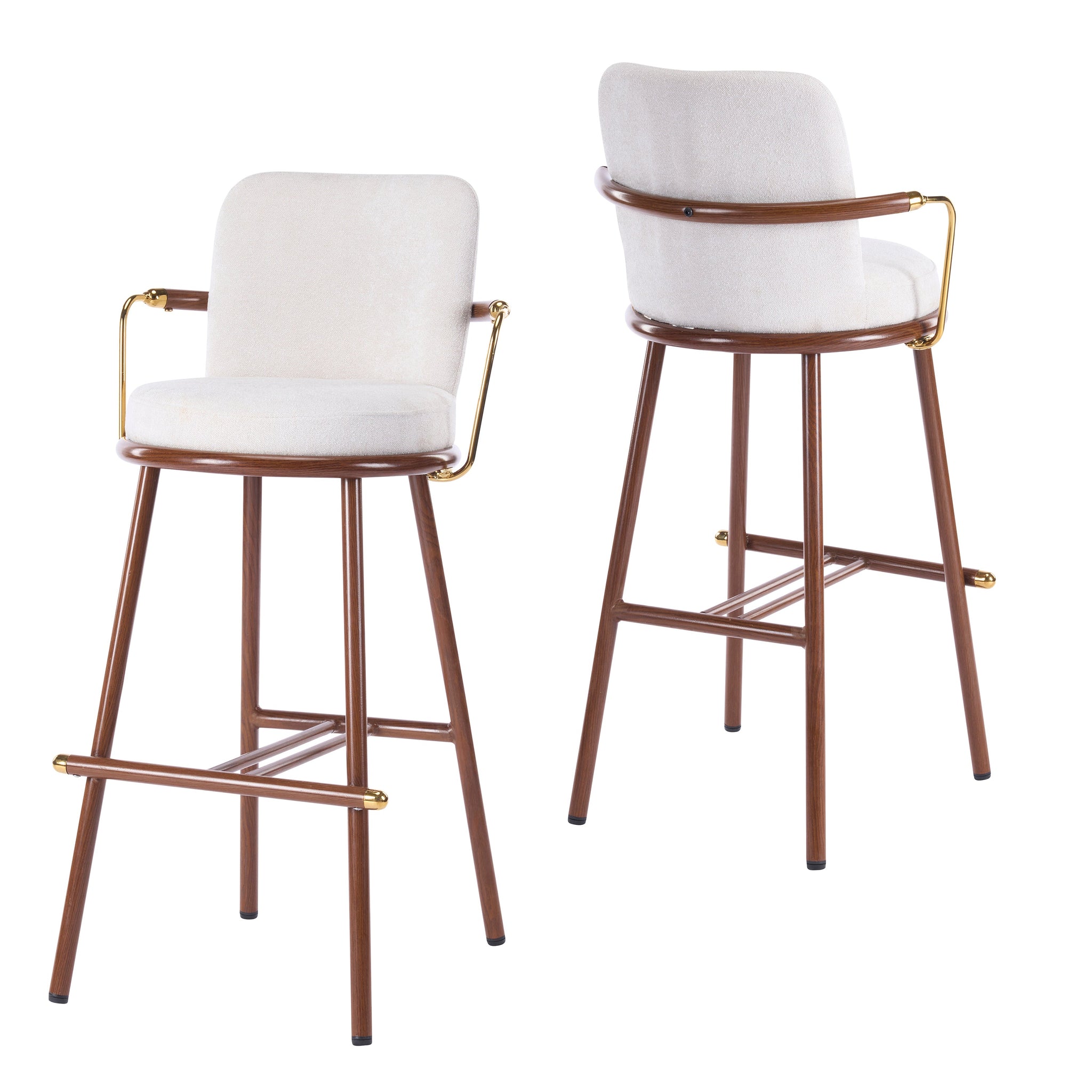 Chaya Indoor Upholstered Bar Stool with Metal Frame by HouseOfZazla
