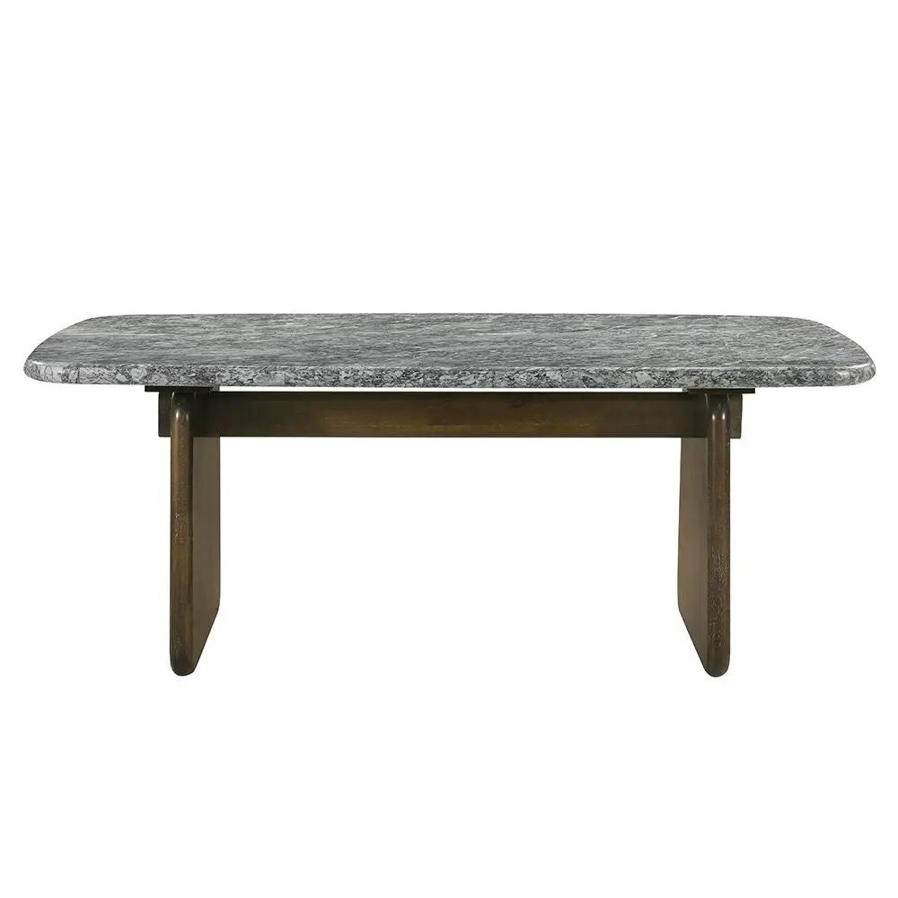 Dillon - Dining Table With Marble Top - Natural / Walnut by Unique Piece Furniture