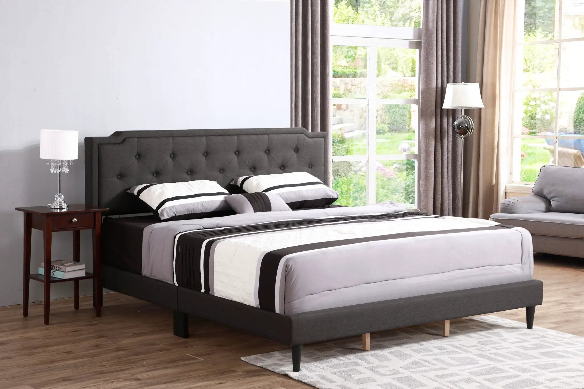 Button Tufted Bed Charming For Cozy Spaces by HouseOfZazla