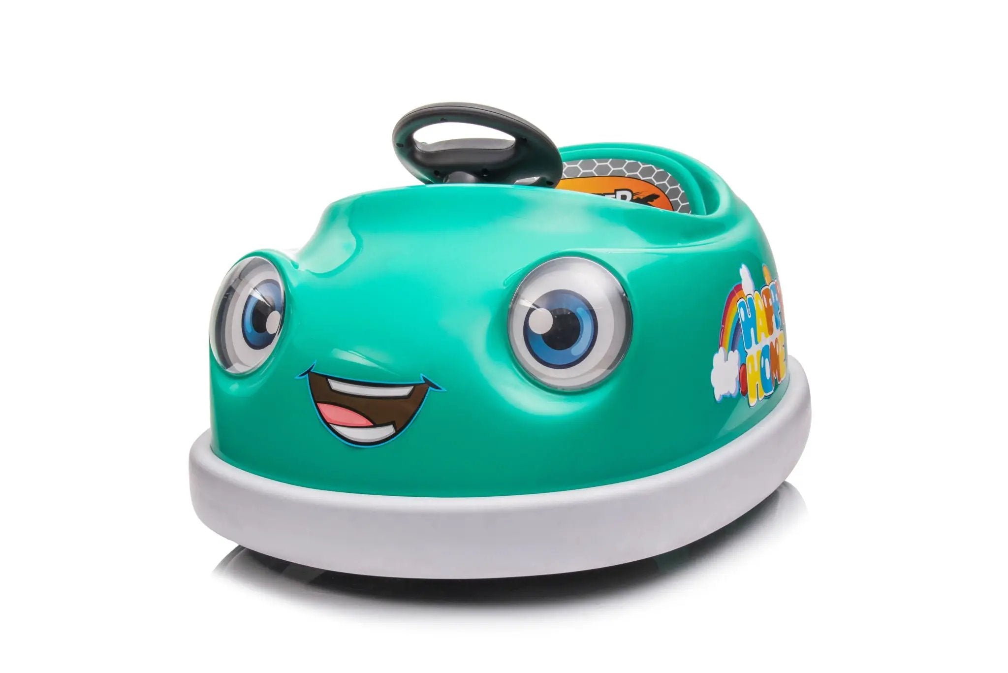 Bumper Car For Kids, 12V Dual Drive 1-6 Years Old Children's Electric Car With Pushrod Dinner Plate USB Bt Music Rocking Horse Mode Anti-Collision Bumper Ride On Car by HouseOfZazla