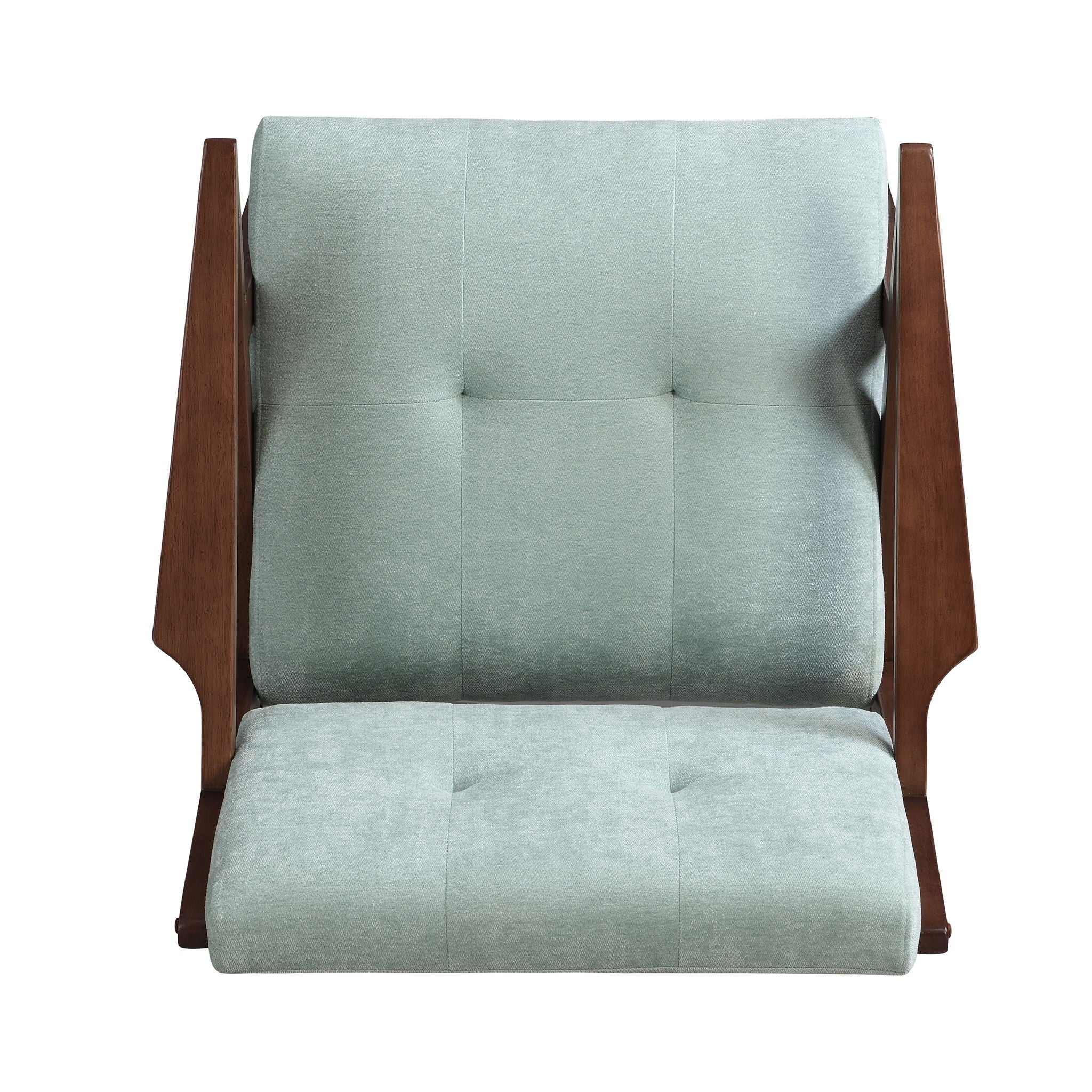 Modern Accent Chair With Plush Cushions, Angled Arm Design - Green by HouseOfZazla