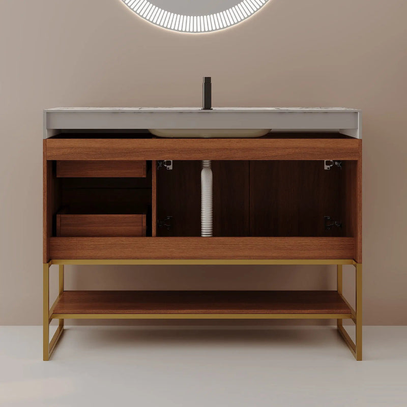 36" Modern Free-Standing Bathroom Vanity with Seamless Ceramic Sink by HouseOfZazla
